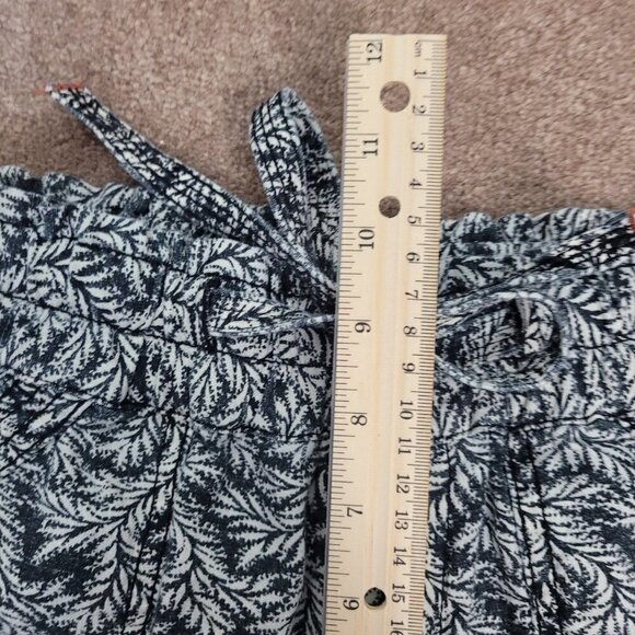 ANTHROPOLOGIE Rhys Utility Abstract Printed Joggers Linen Blend Gray White - Picture 7 of 11